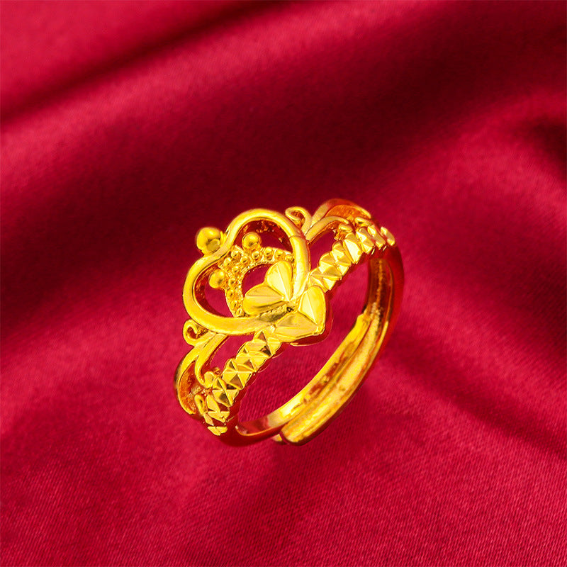 Vietnam Placer Gold High Opening Lucky Rings