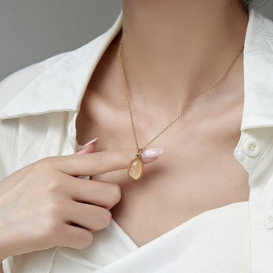 Clavicle Chain Female Titanium Steel Gold Plated Necklaces