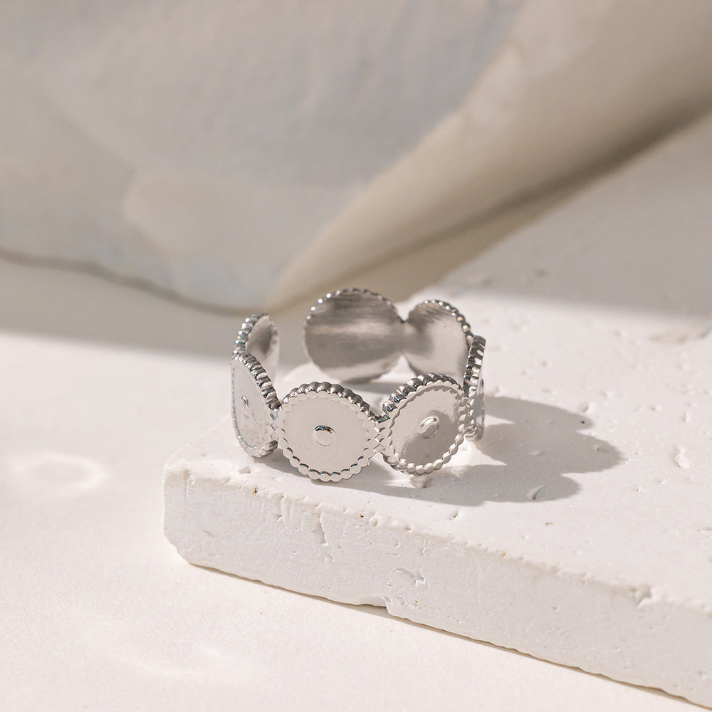 Stainless Steel Hollow Irregular Female High Rings