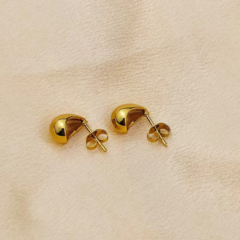 Women's Simple Mini Water Drop Hollow Fashionable Earrings