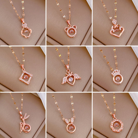 Steel Personality Affordable Luxury Full Diamond Necklaces
