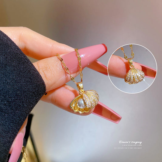 Women's Shell Light Luxury Temperament Gorgeous Full Necklaces