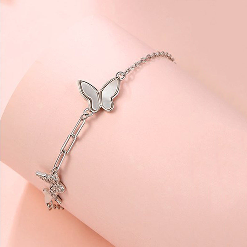 White Shell Butterfly Female Special Interest Bracelets