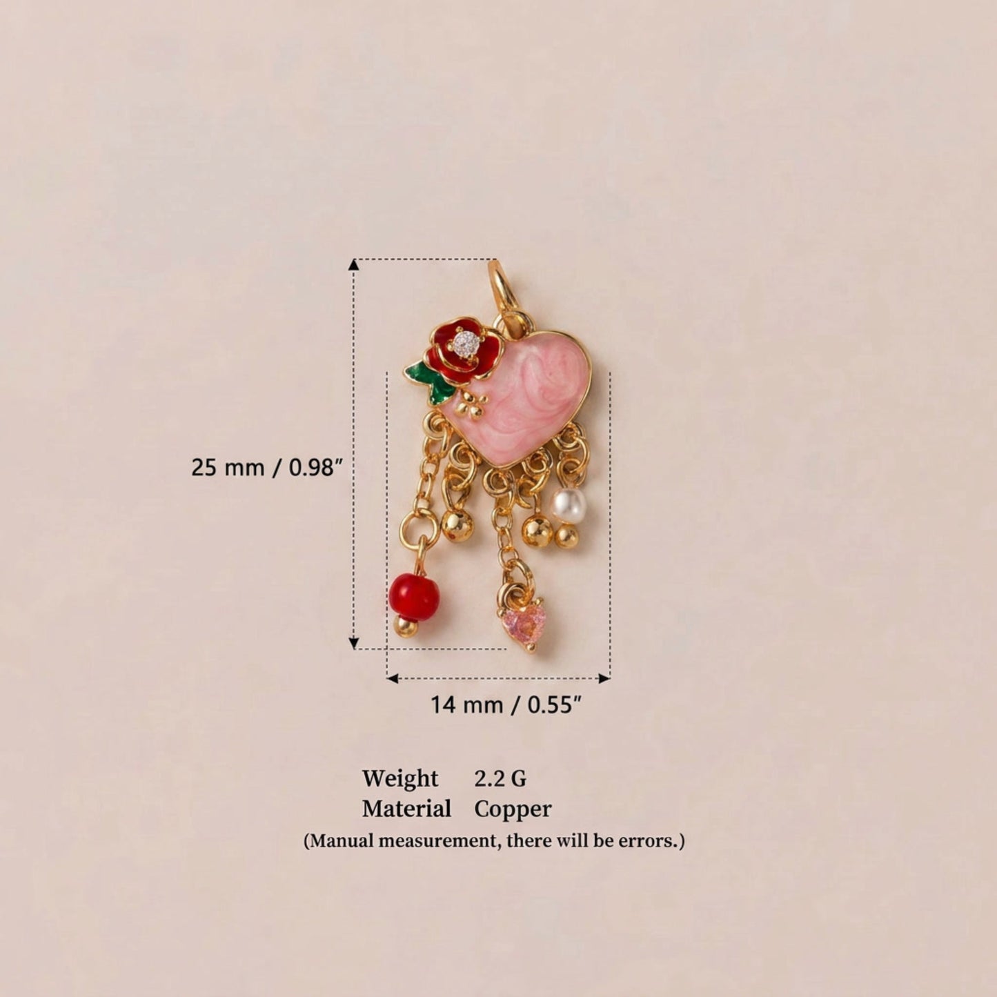 Day Love Bear Dripping Oil Painted Color Pendants