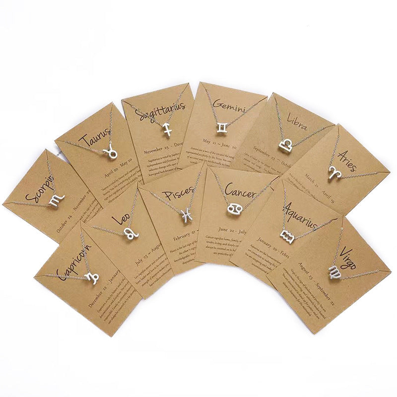 Twee Constellations Card Clavicle Chain Female Necklaces