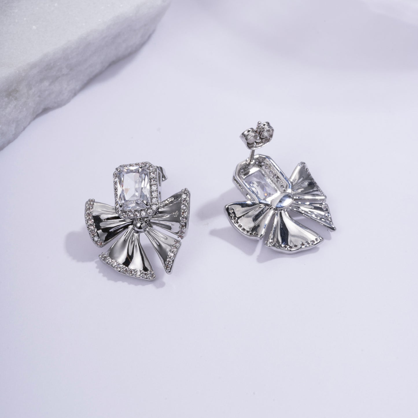 Korean Style Zircon Wheat Ear Clip Earrings