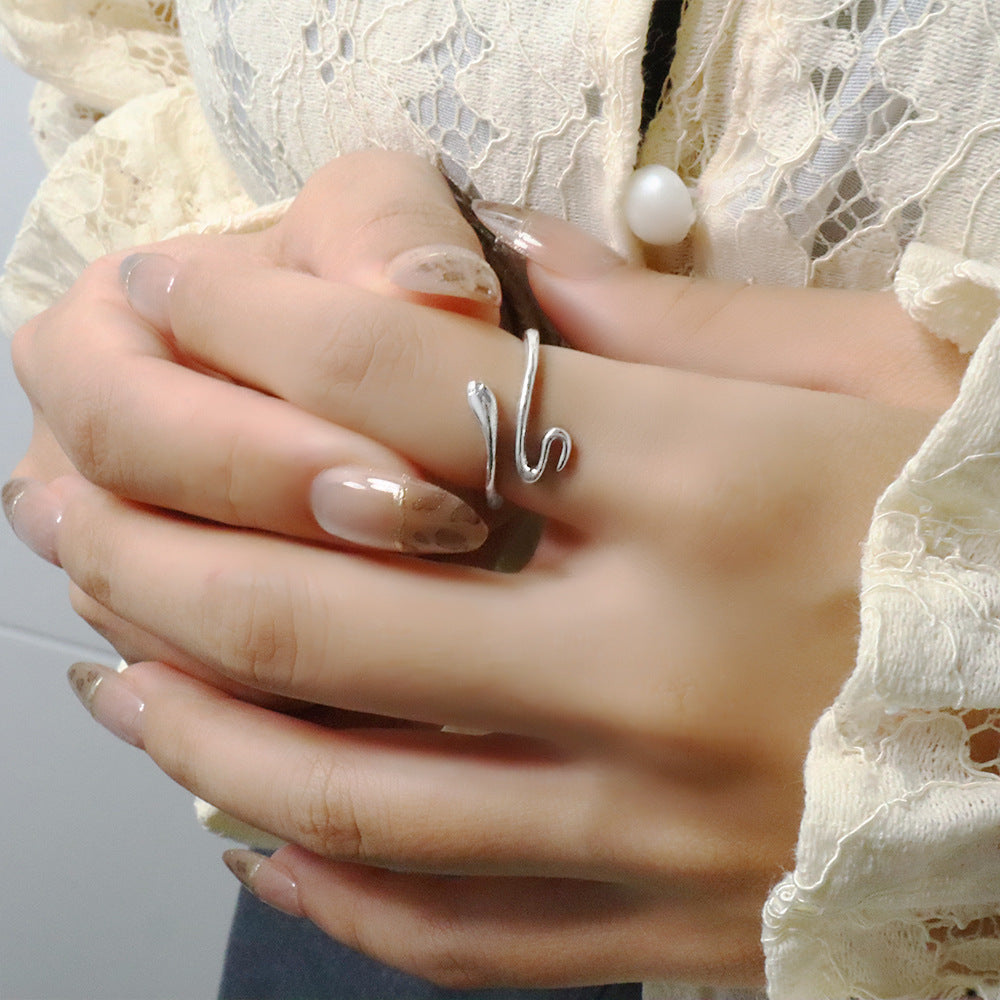 Creative Simulated Snakes Korean Style Graceful Rings