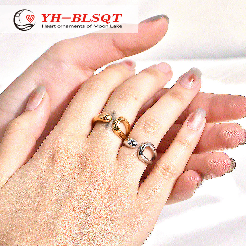 Steel Fashion Personalized Titanium Niche Design Rings