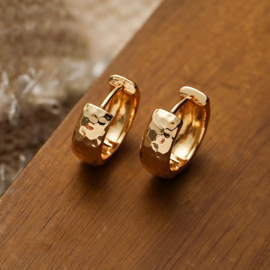 Women's Luxury Copper Gold Plated Geometric Small Ear Design Earrings