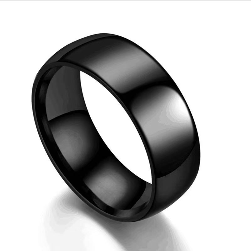 Titanium Steel Female Simple Glossy Couple Ring