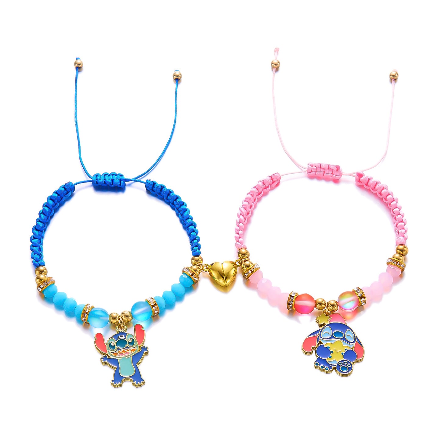 Red Blue Rope Cartoon Stitch Woven Bracelets