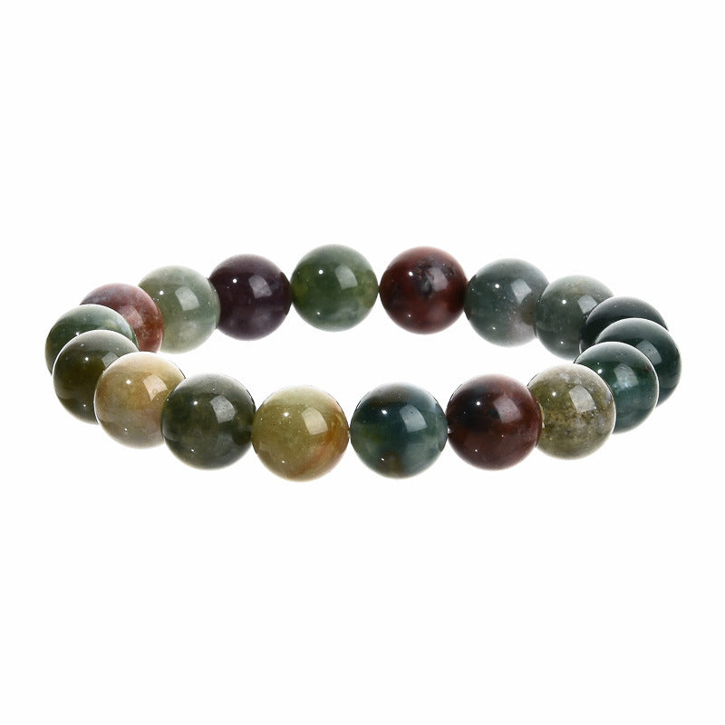 Indian Agate Mahogany Texture Beaded Color Bracelets