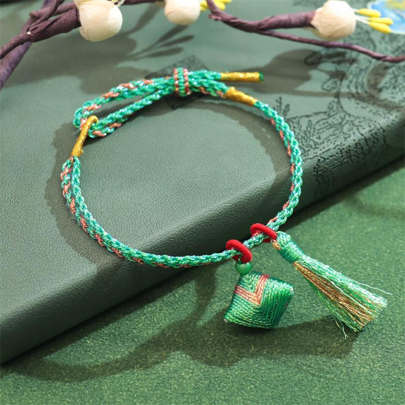Small Tassel Hand-woven Adjustable Carrying Strap Holiday Bracelet