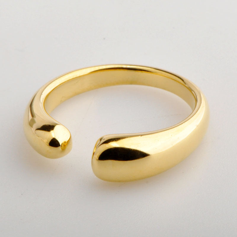 Steel Oval Open Female Fashion Disco Rings