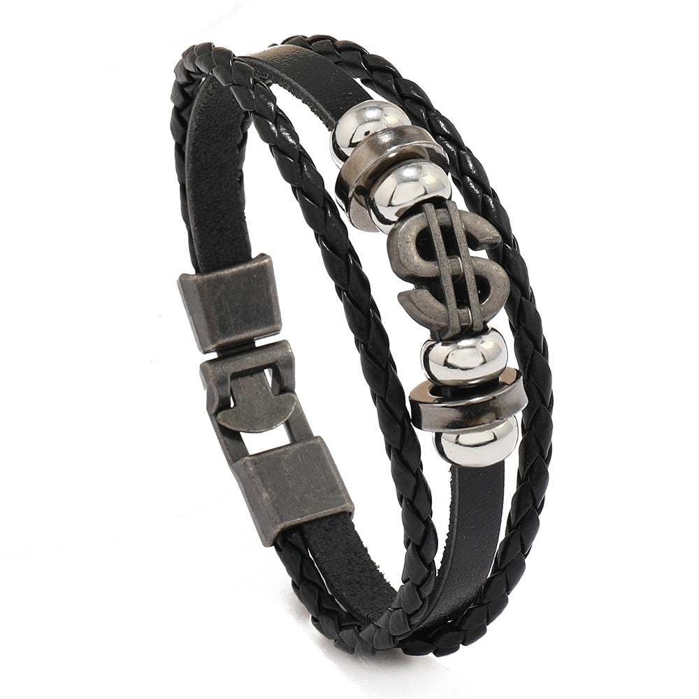 Punk Jewelry Cattle Leather Vintage Pair Bracelets