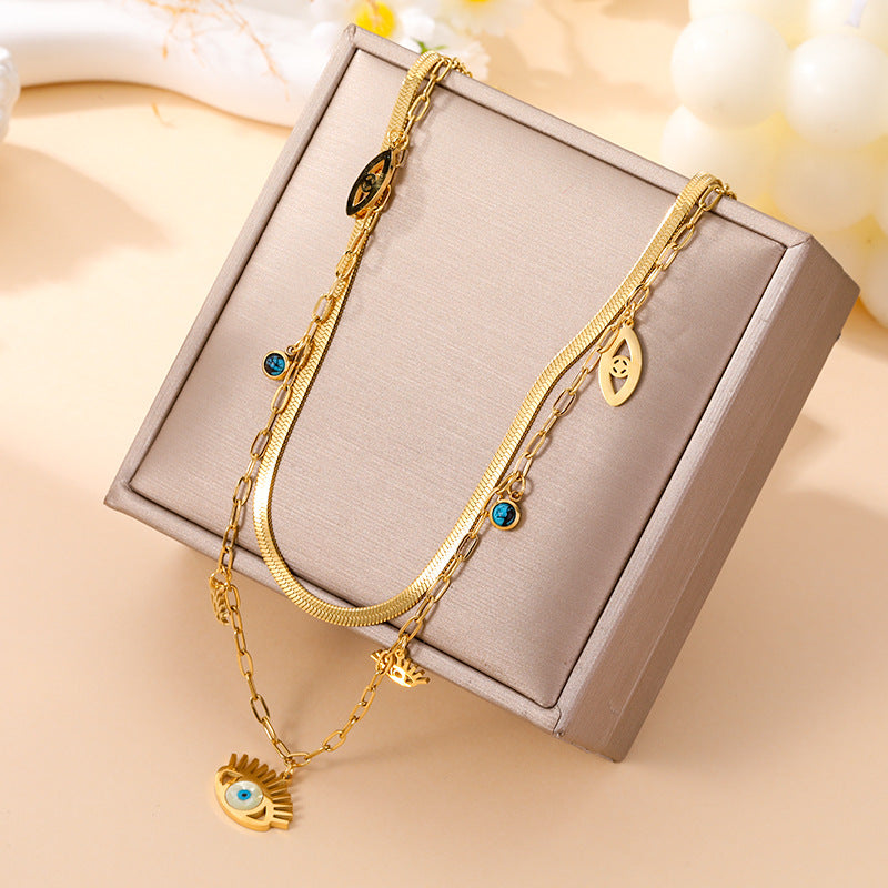 Women's Fashion Devil's Eye Titanium Steel Light Bracelet