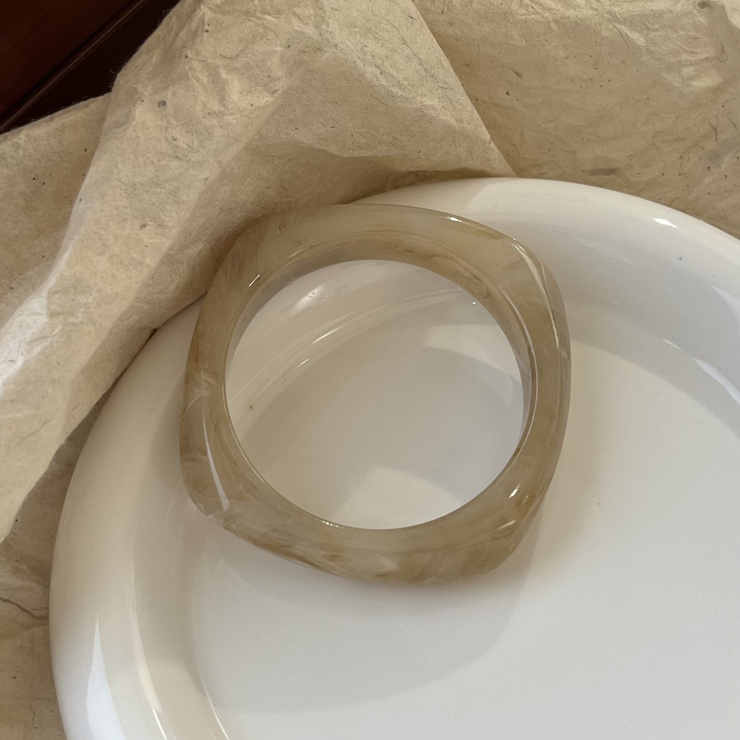 Women's Irregular Blooming Resin Curved Girlfriends Rings