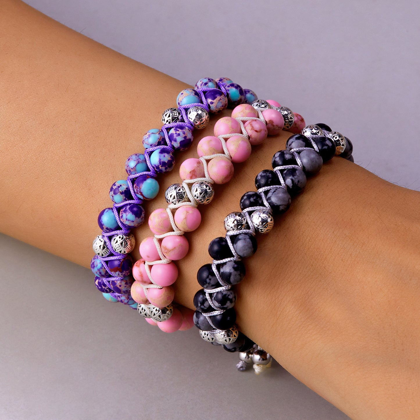 Natural Stone Woven Female Emperor Crystal Bracelets