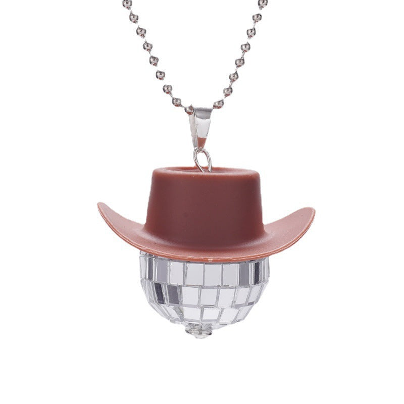 Glass Ball Cowboy Hat Mirror Creative Bracelets