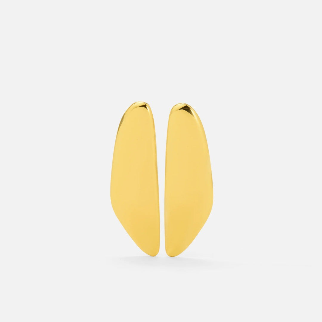 Exaggerated Personalized Irregular Metal Sier Simple Cold Style Earrings