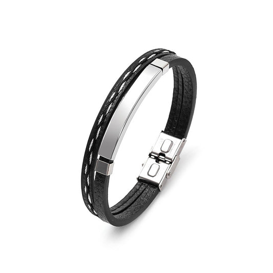 Simple Versatile Creative Titanium Steel Couple Korean Fashion Personality Hand Bracelets