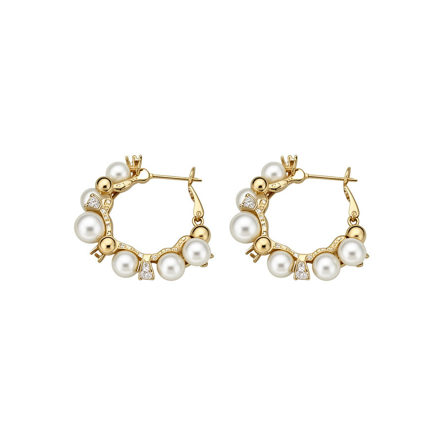 French Style Zircon Flower Pearl Exquisite Elegant Niche Light Luxury Bracelets