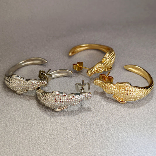 Women's & Men's Vintage Crocodile Metal Alloy Creative Earrings