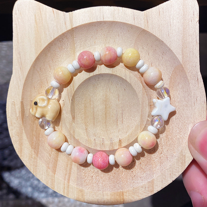 Children's Ceramic Niche High-grade Beaded Cute Small Bracelets