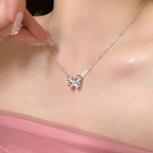 Quartz Butterfly Female Summer Sense Design Necklaces