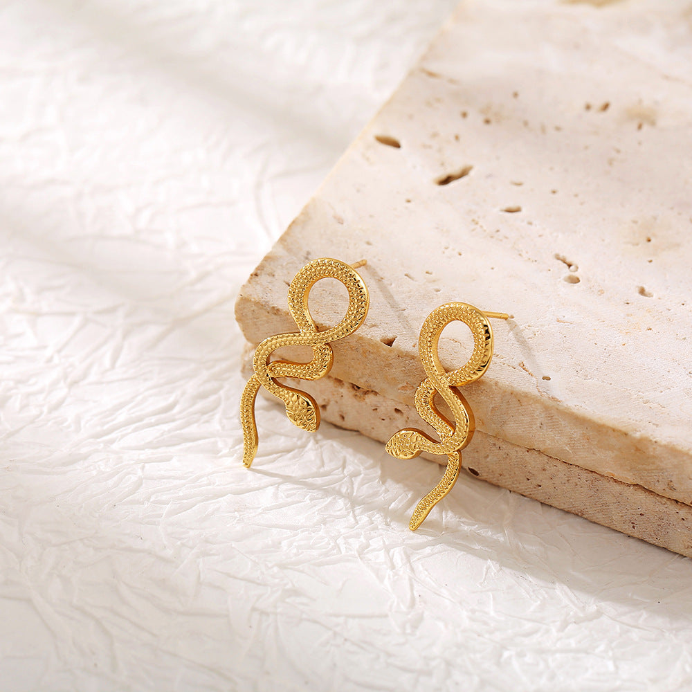 Trend Plating Metal Texture Simple Personality Earrings
