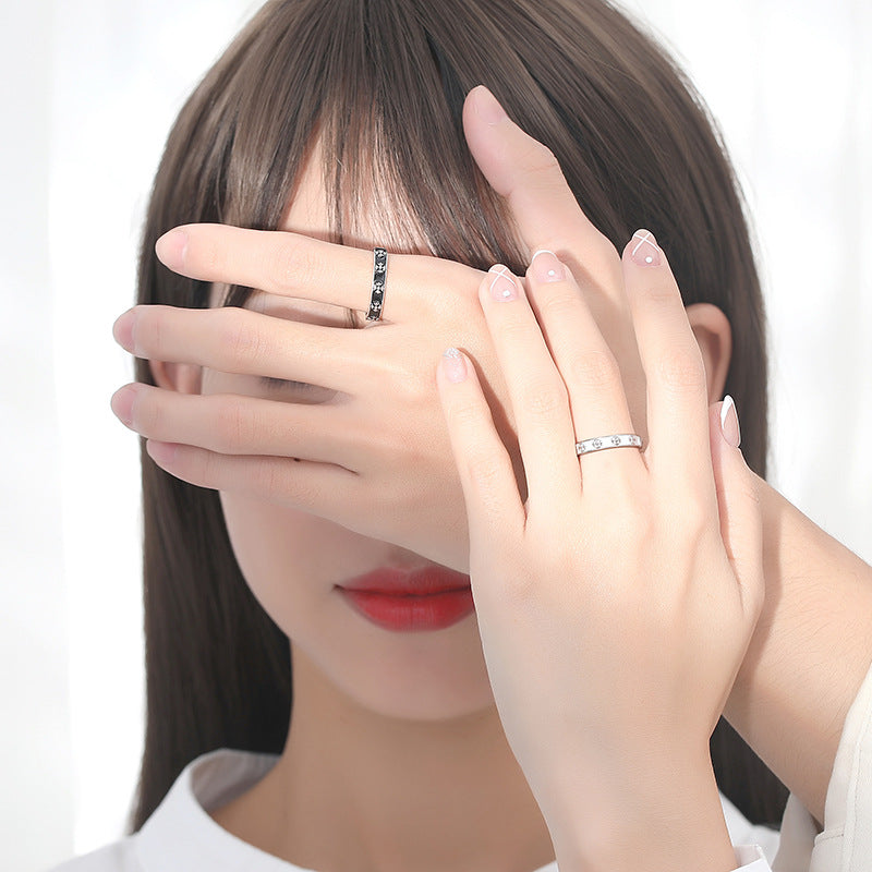 Sterling Sier Retro Korean Type Niche Rings