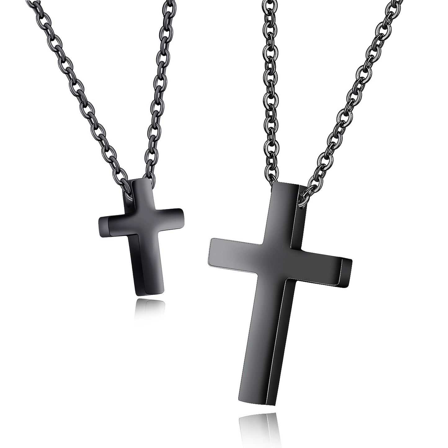 Fashion Retro Cross Titanium Steel Simple Necklaces