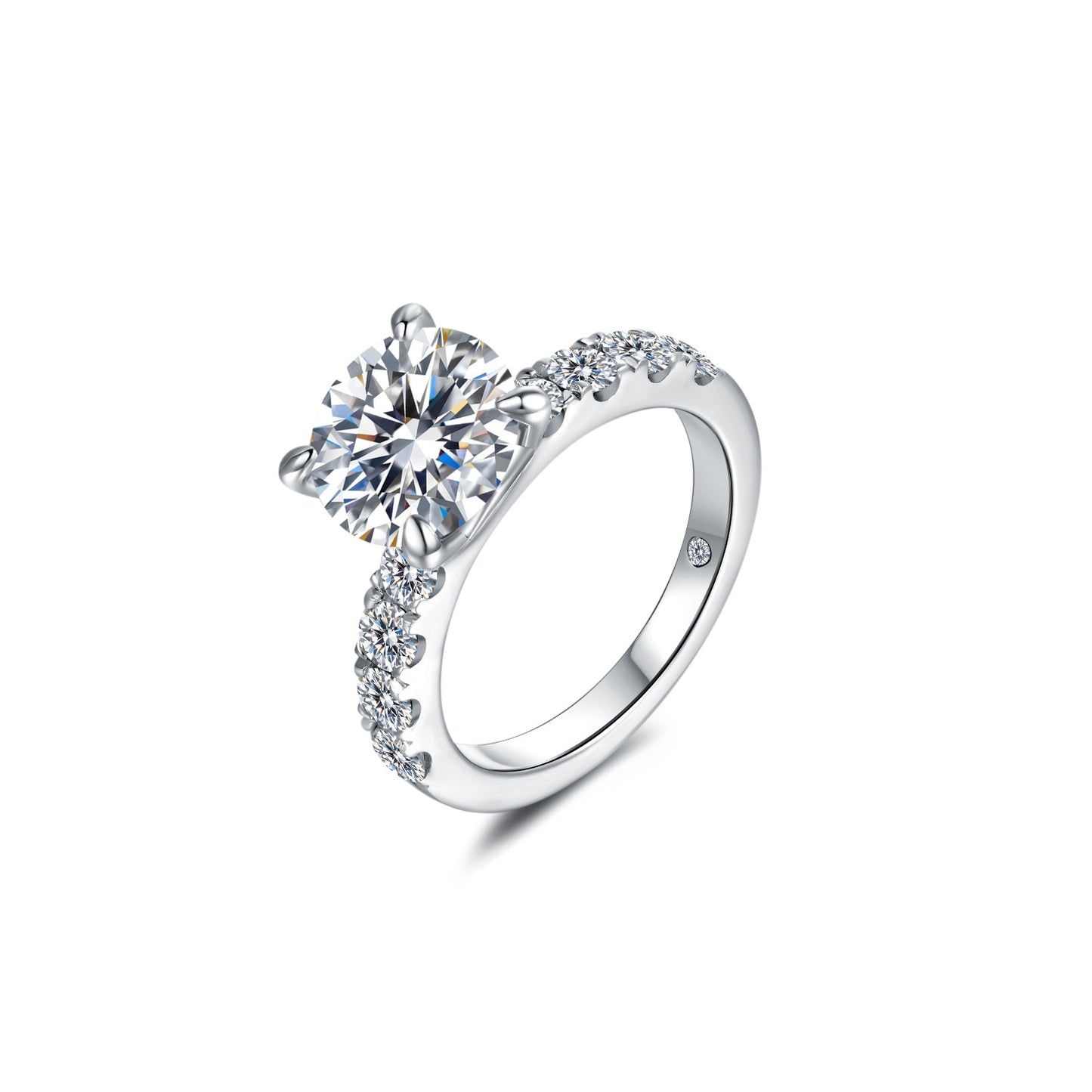 Women's Sier Plated Moissanite High-grade Niche Rings