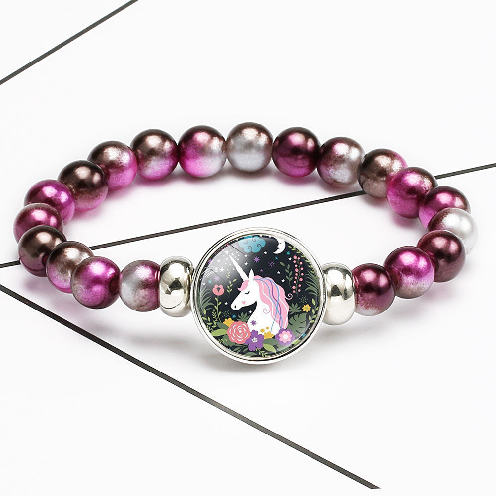 Children's Creative Cartoon Unicorn Telescopic Pegasus Rainbow Bracelets