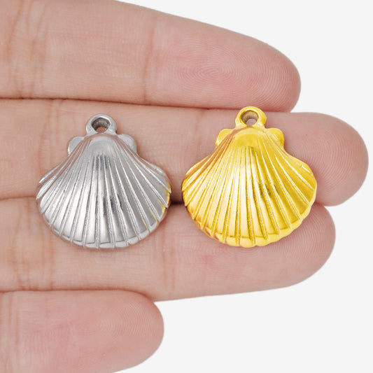 Stainless Steel Shell Marine Animal Accessories Pendants