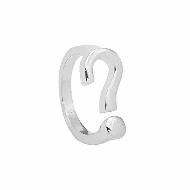 Cute Female Geometric Opening Creative Question Rings