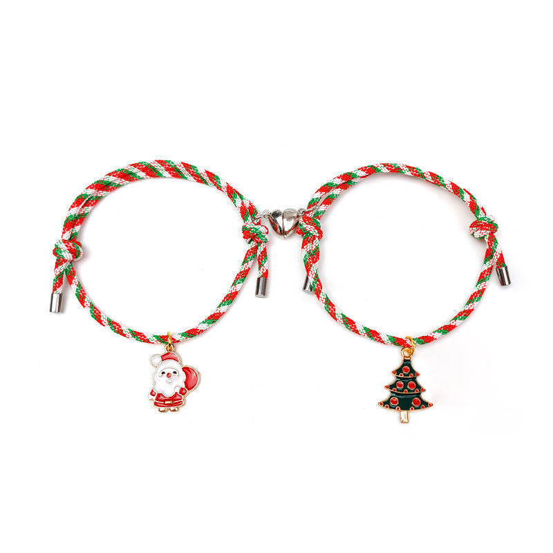 Christmas Gift Cartoon Eve Girlfriends Couple Bracelets