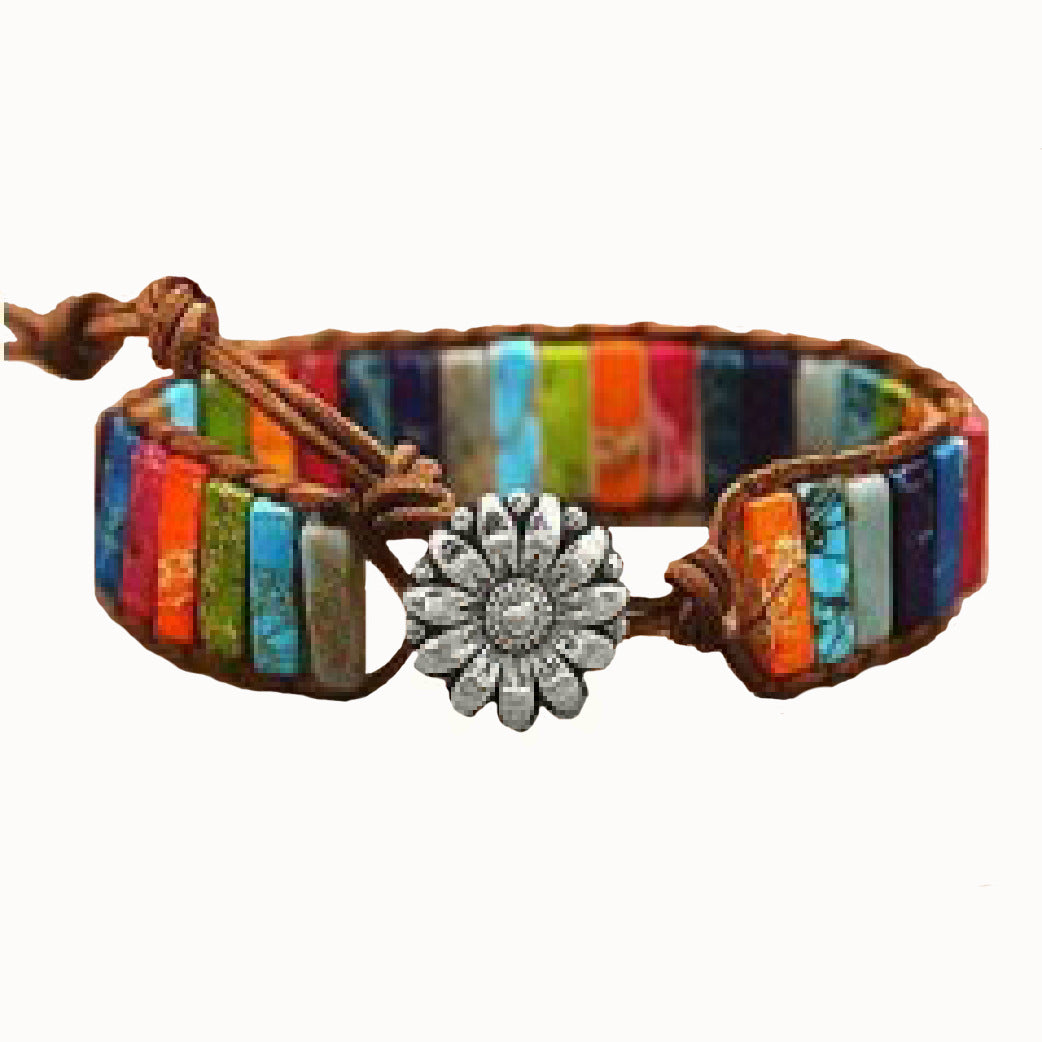 Fashion Colorful Emperor Stone Hand-woven Bohemia Bracelets