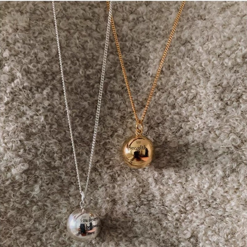 Simple Ball Female Design Fashionable Spherical Necklaces