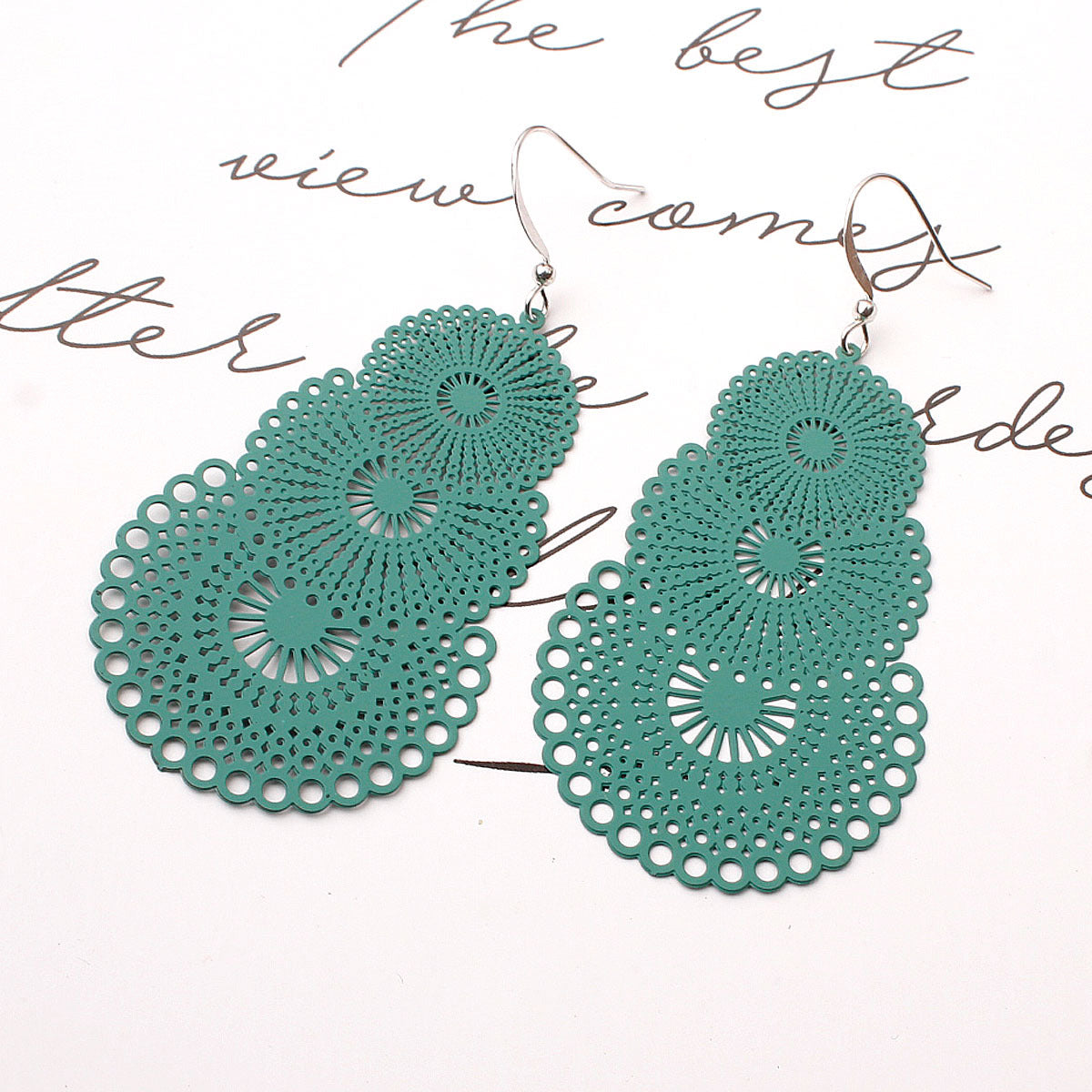 Sier Needle Metal Alloy Temperament Macaron Earrings