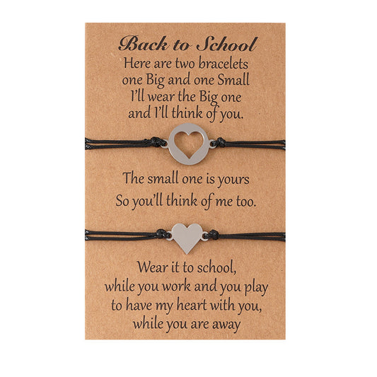 Heart Handmade Heart-shaped Woven Couple Blessing Bracelets