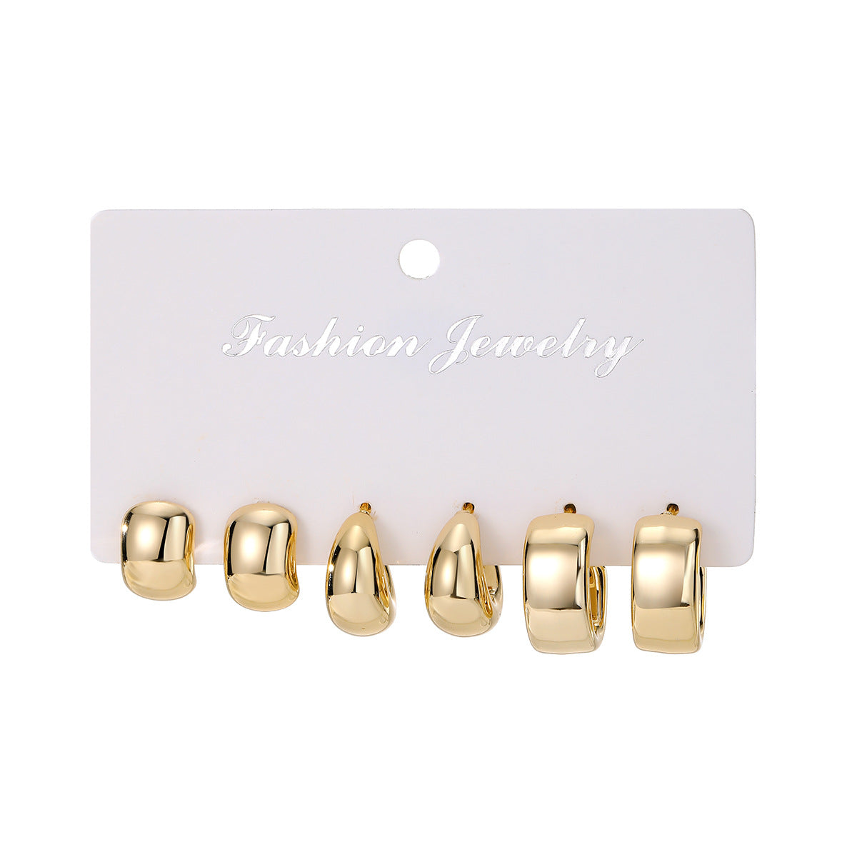 Creative Fashion Flattering Electroplated Shaped Twist Earrings