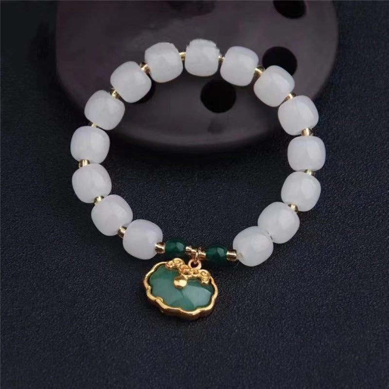 Women's Chinese Style Jade Hare Original Life Bracelets