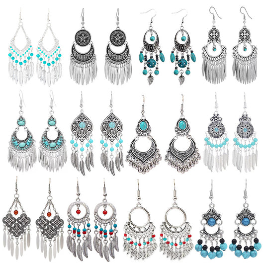 Style Vintage Fashion Bohemian Long Tassel Earrings