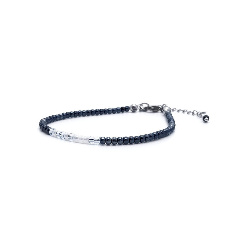 Glass Beads Stainless Steel Chain Transparent Bracelets