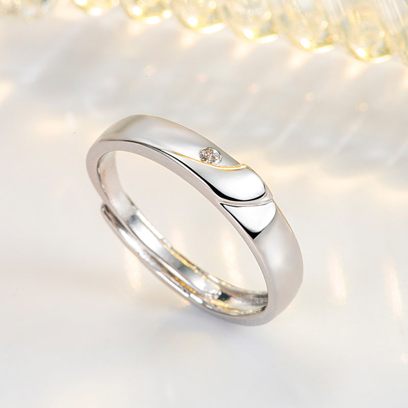 Women's & Men's Finger Female Couples Openings Personality Simple Rings