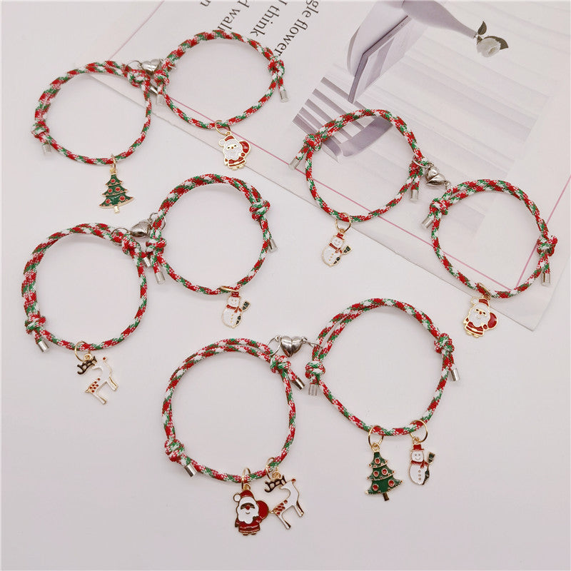 Christmas Gift Cartoon Eve Girlfriends Couple Bracelets