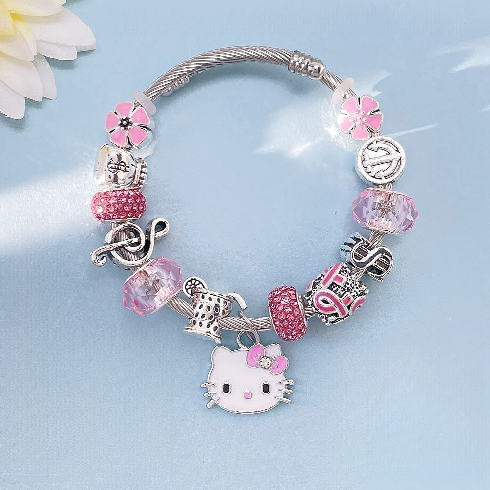 Female Cat Beaded Cute Cartoon Detachable Bracelets