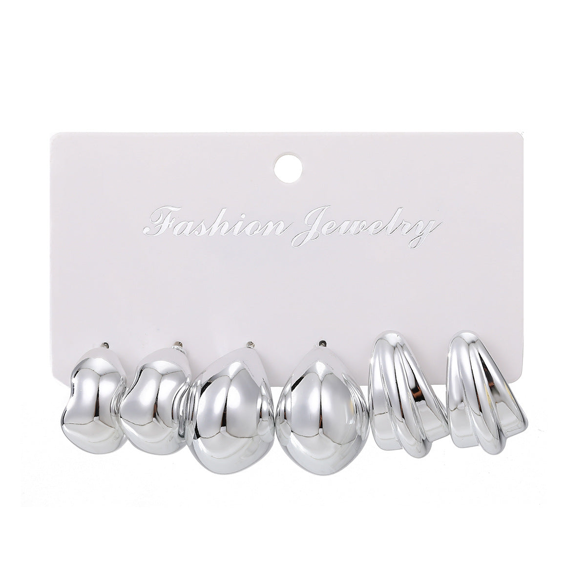 Creative Fashion Flattering Electroplated Shaped Twist Earrings