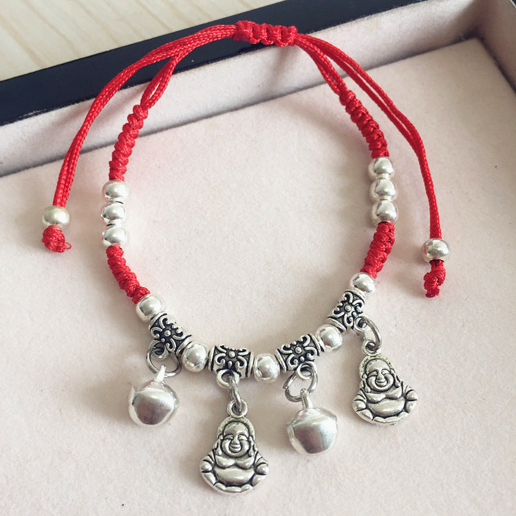 Red Rope Fresh Couple Bell Longevity Bracelets